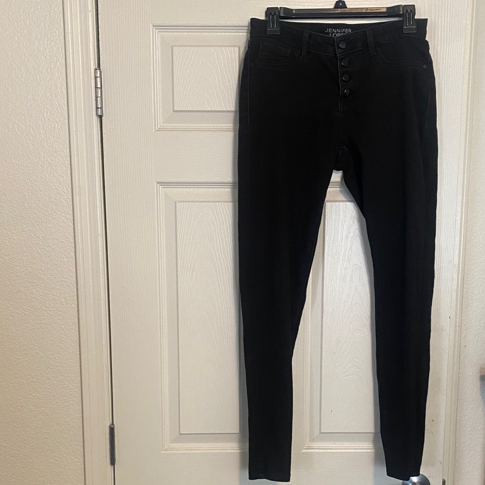 Jennifer Lopez Black Skinny Jeans - Picture 1 of 5